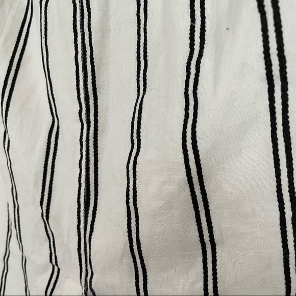 Mango midi skirt in white with black stripes size M - Picture 5 of 8